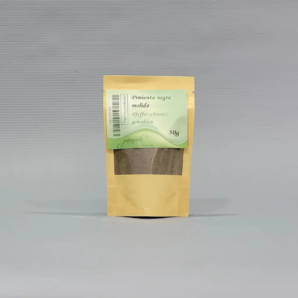 Pfeffer schwarz gemahlen / Bio / 50g